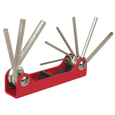 Juego de 9 llaves allen tipo navaa desde 5/64" hasta 1/4" truper